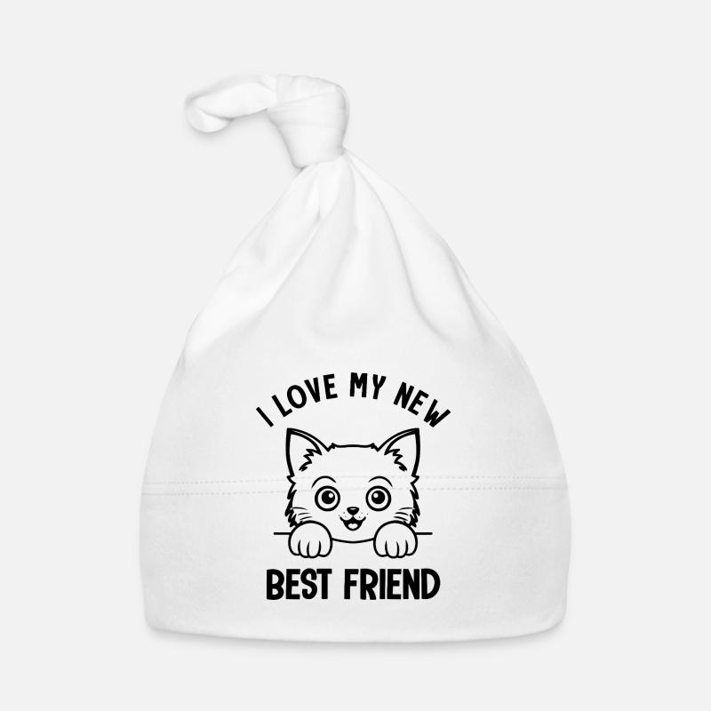 cadeau bébé naissance bébé amoureux des chats Bonnet bio Bébé