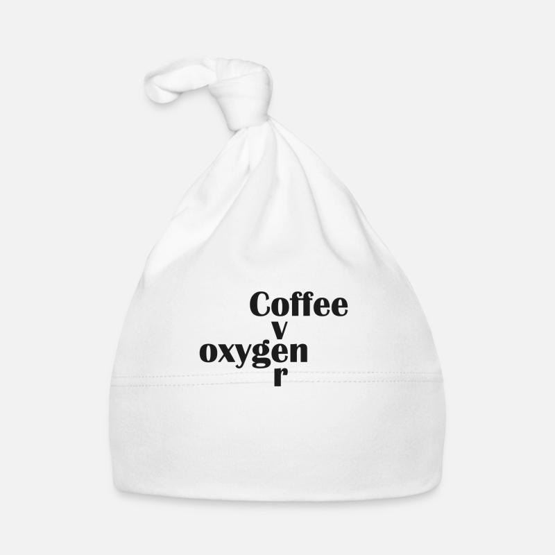 Coffee over oxygen - Organic Baby Cap - white
