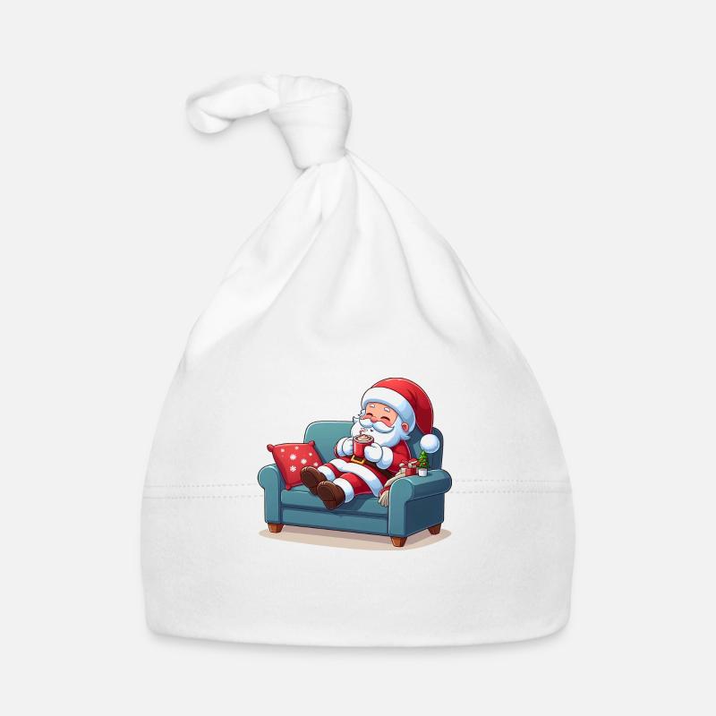 Cooler Weihnachtsmann mit Sonnenbrille Baby Bio-Mütze