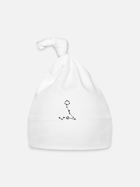 Sternzeichen Fische schwarz - Baby Bio-Mütze - Weiß - Vorne