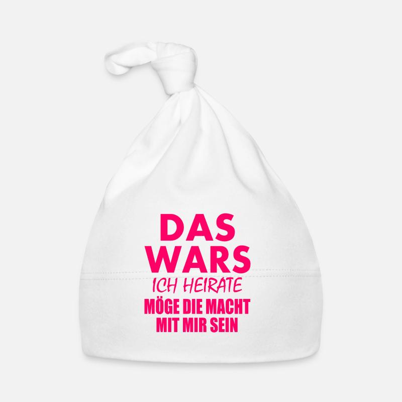 Das wars ich heirate Baby Bio-Mütze