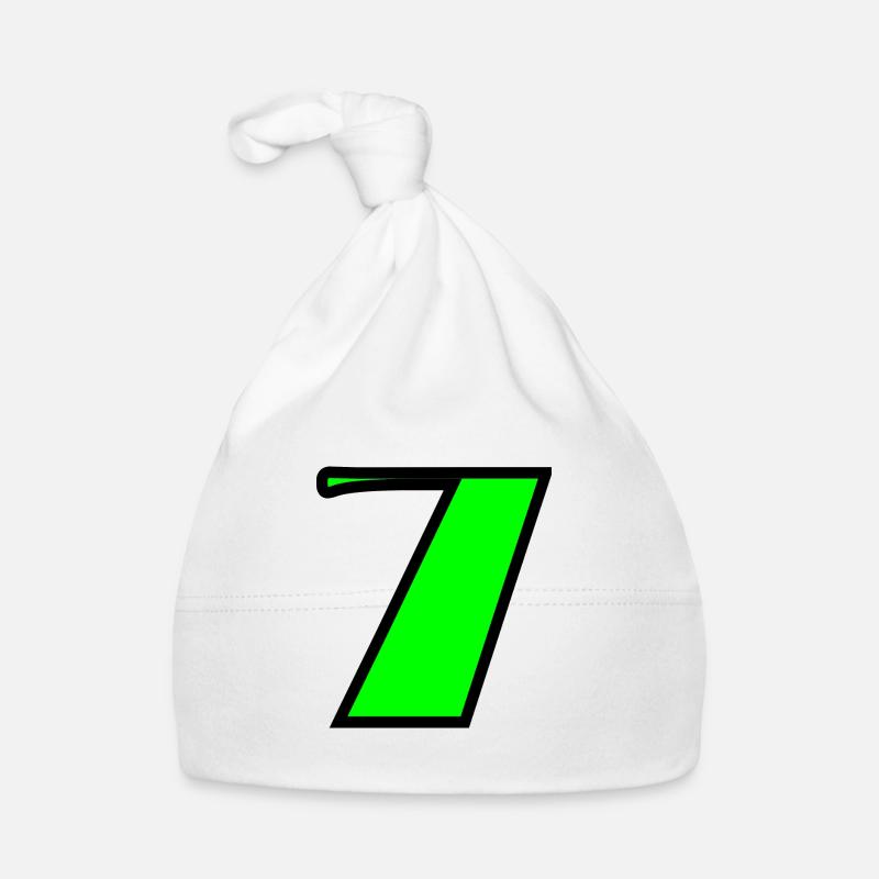 7. 7 YEARS. 7th ANNIVERSARY. BIRTHDAY 7 YEARS Organic Baby Cap