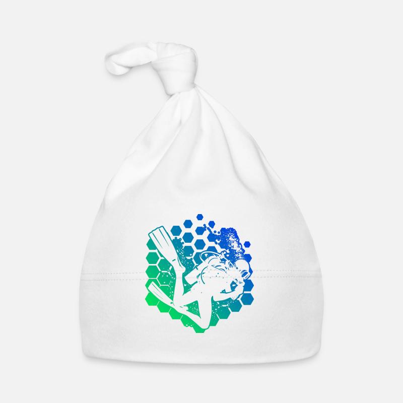 Diver Free Dive Scuba Diver Men's Diver Organic Baby Cap