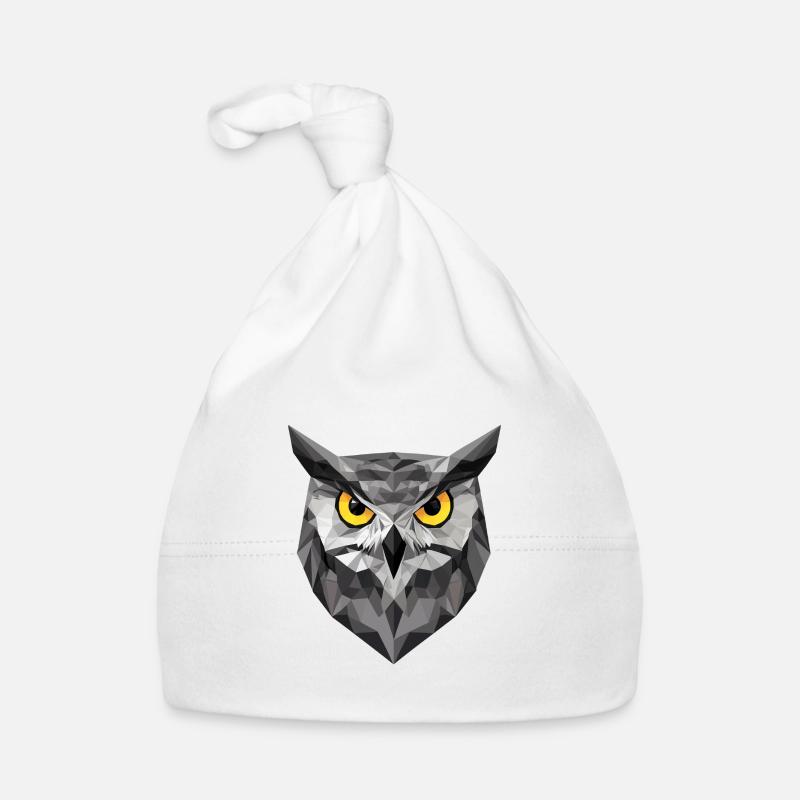 Low Poly Owl – un design moderne pour les petits malins Bonnet bio Bébé