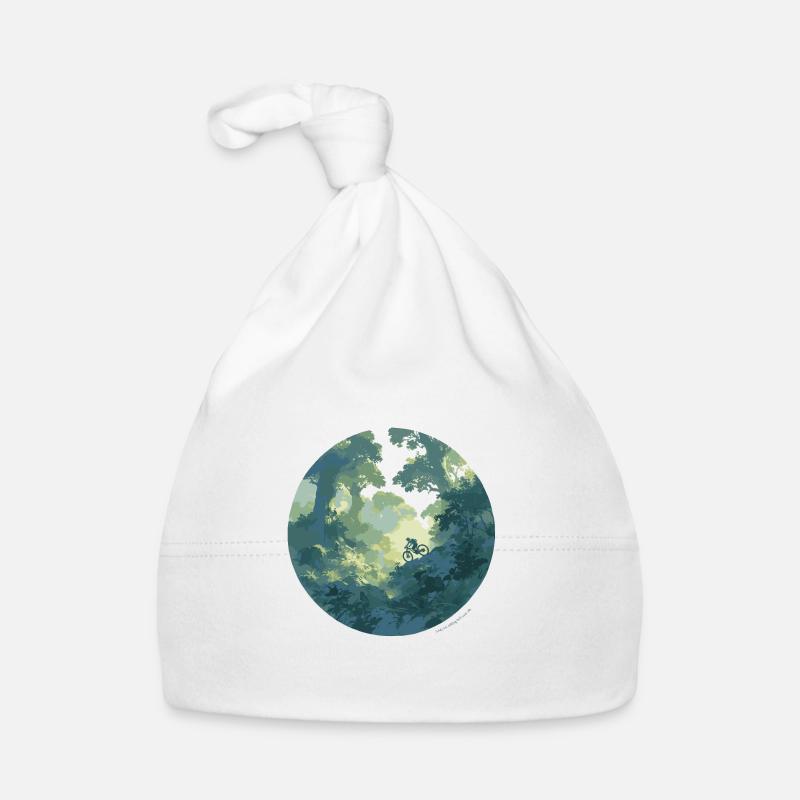 VTT Vélo Extérieur Forêt - Bonnet bio Bébé - blanc