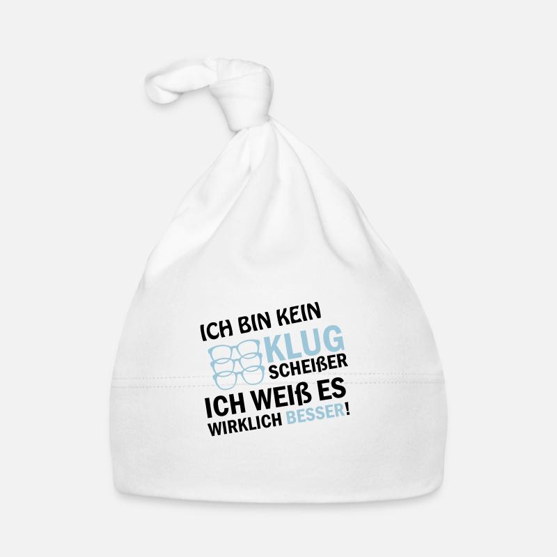 klugscheisser besserwisser 02 Baby Bio-Mütze