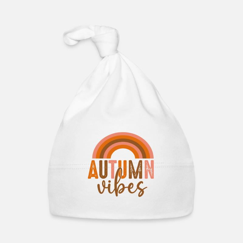 Herbststimmung - Baby Bio-Mütze - Weiß