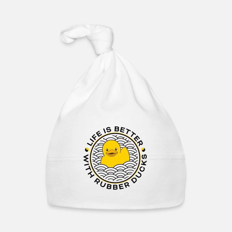 Quietscheente, Life is better with Rubber Ducks Baby Bio-Mütze
