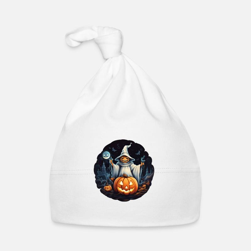 Pumpkin Sorcerer Halloween Organic Baby Cap