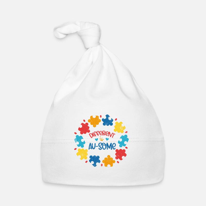 ANDERS IST AUTISTE ASPERGER ADHS LIEBE SPRUCH MOTIV Bonnet bio Bébé