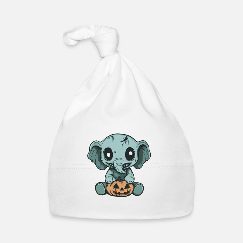 Elephant Halloween Funny Zombie Organic Baby Cap