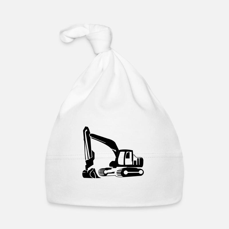 bagger - Baby Bio-Mütze - Weiß