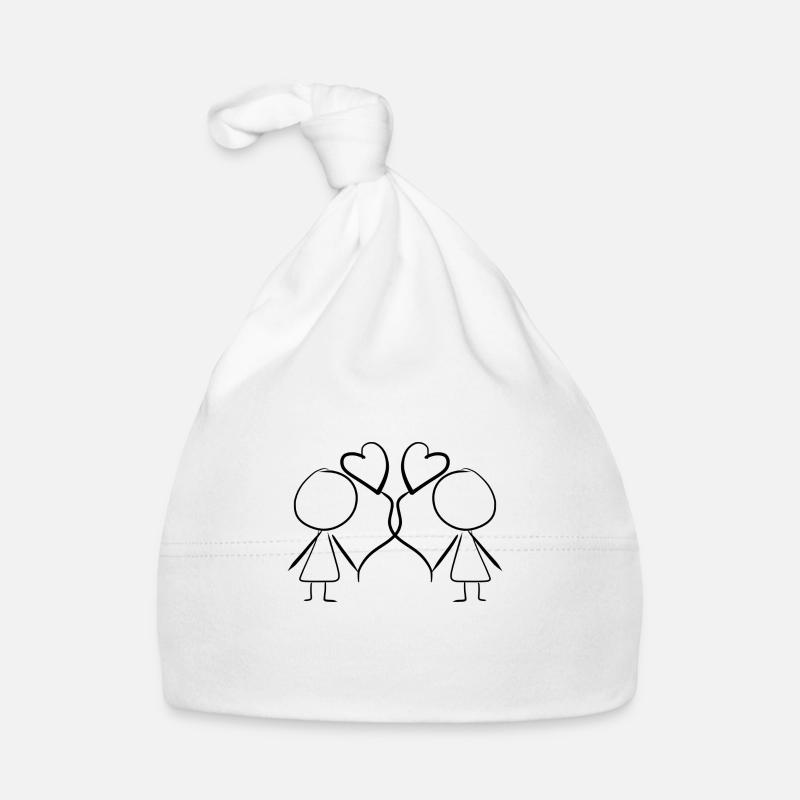 Herz Freundschaft Baby Bio-Mütze