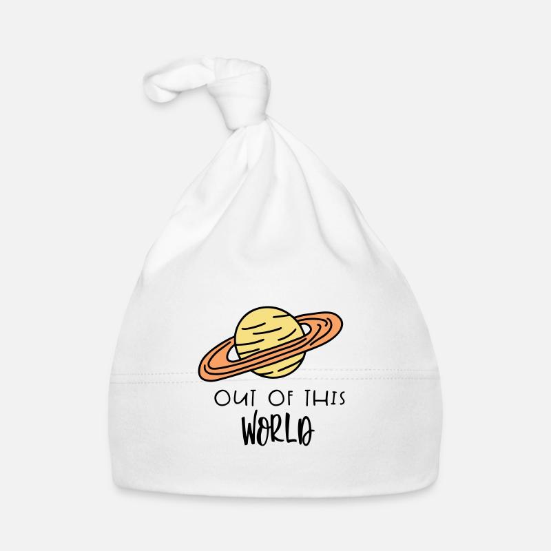 SATURN OUT WORLD AWAY EARTH PLANET PLANETS MOTIF Organic Baby Cap