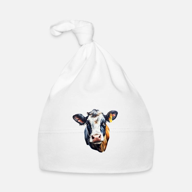 Vache laitière Vache Holstein Bonnet bio Bébé