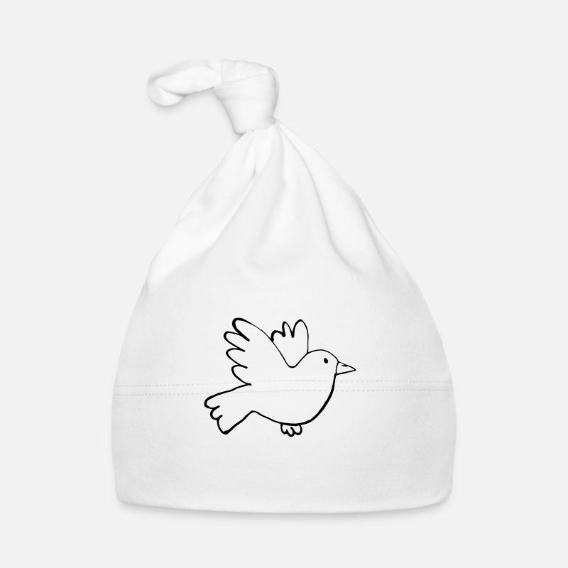 bird - Organic Baby Cap - white