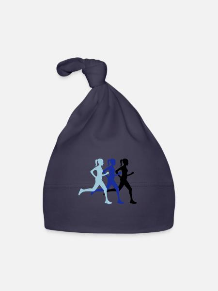 coureurs - Bonnet bio Bébé - marine - Devant