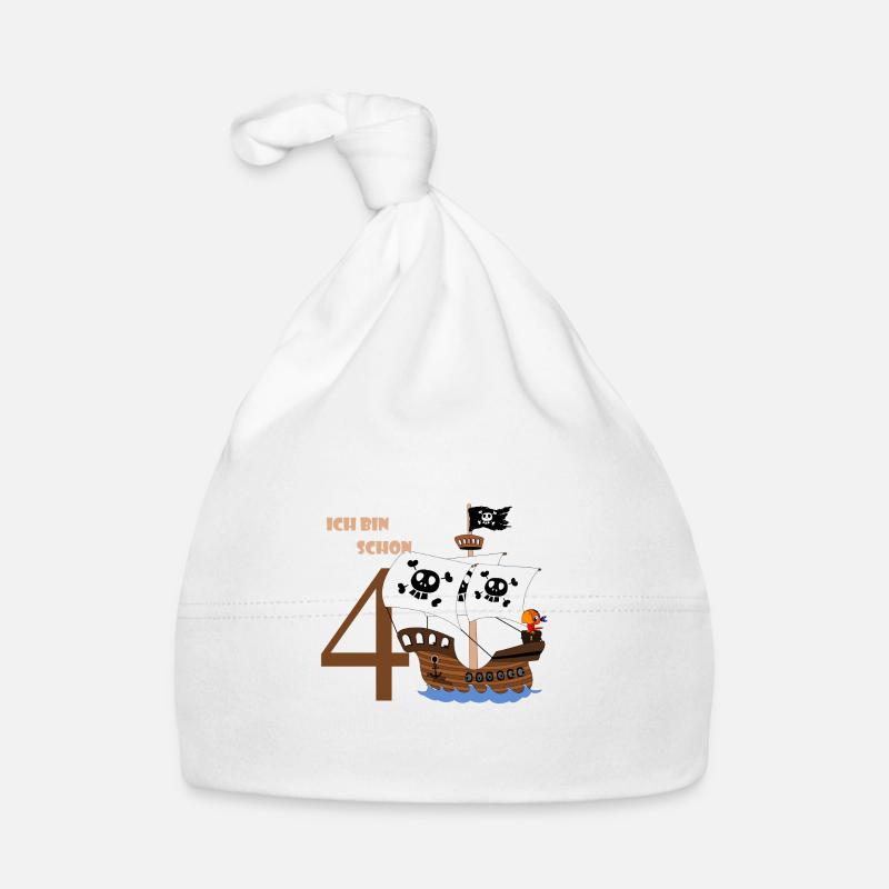 Piratenschiff Geburtstag 4 Baby Bio-Mütze