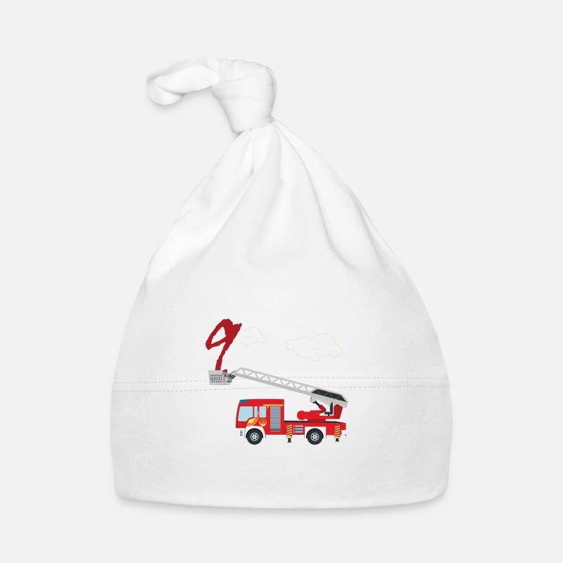 Feuerwehrauto - 9. Geburtstag Baby Bio-Mütze