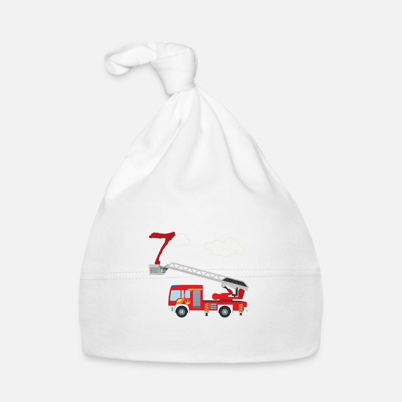 Feuerwehrauto - 7. Geburtstag Baby Bio-Mütze