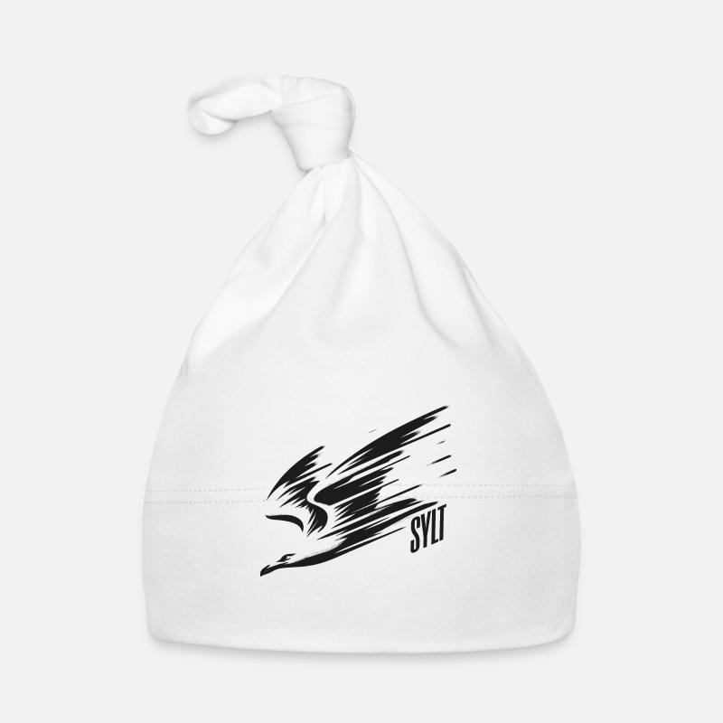 T-shirt de vacances Sylt Dive Low Flyer Seagull Bonnet bio Bébé