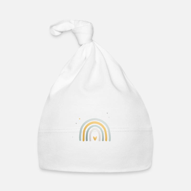 Rainbow boy - Organic Baby Cap - white