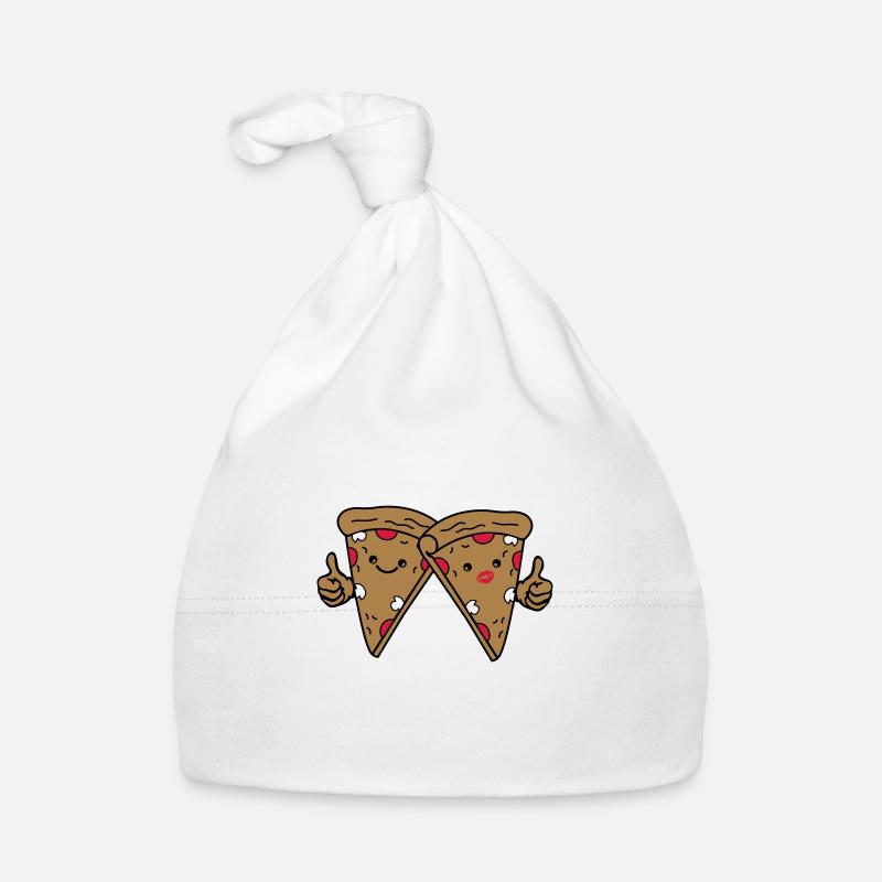 pizza comic paar 02 Baby Bio-Mütze