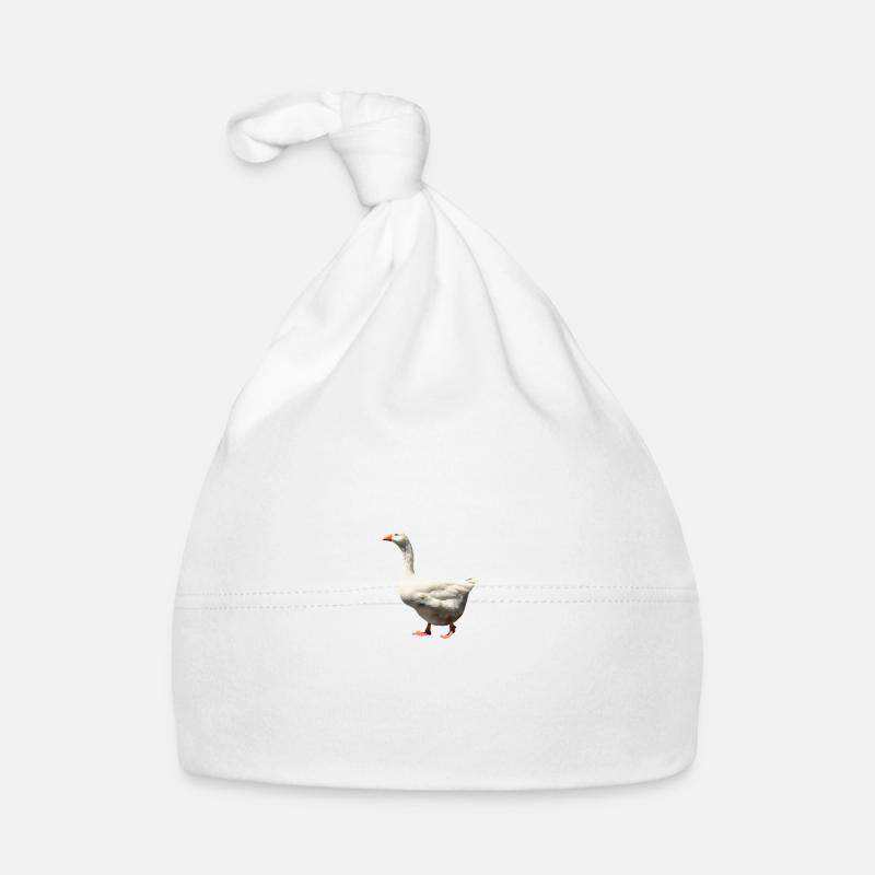 Gans - Baby Bio-Mütze - Weiß