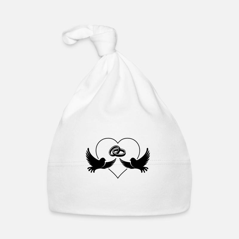 oiseaux aiment mariés Bonnet bio Bébé