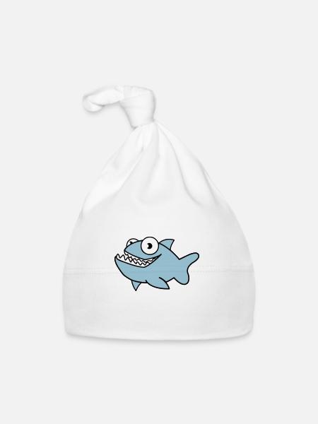 piranha 02 - Bonnet bio Bébé - blanc - Devant
