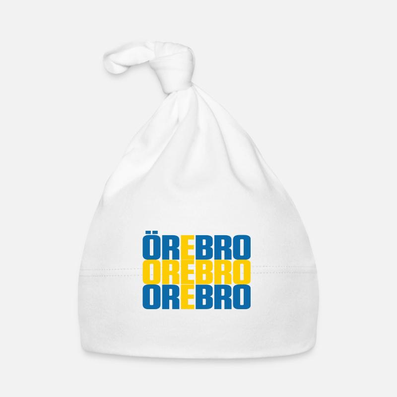 Örebro Suède Drapeau Bonnet bio Bébé