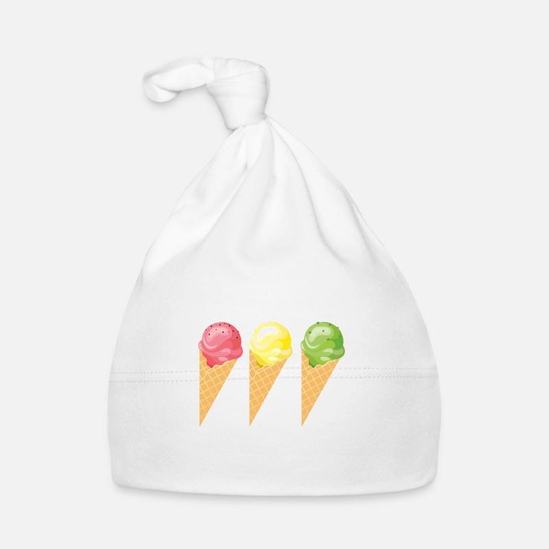 Glace ... - Bonnet bio Bébé - blanc