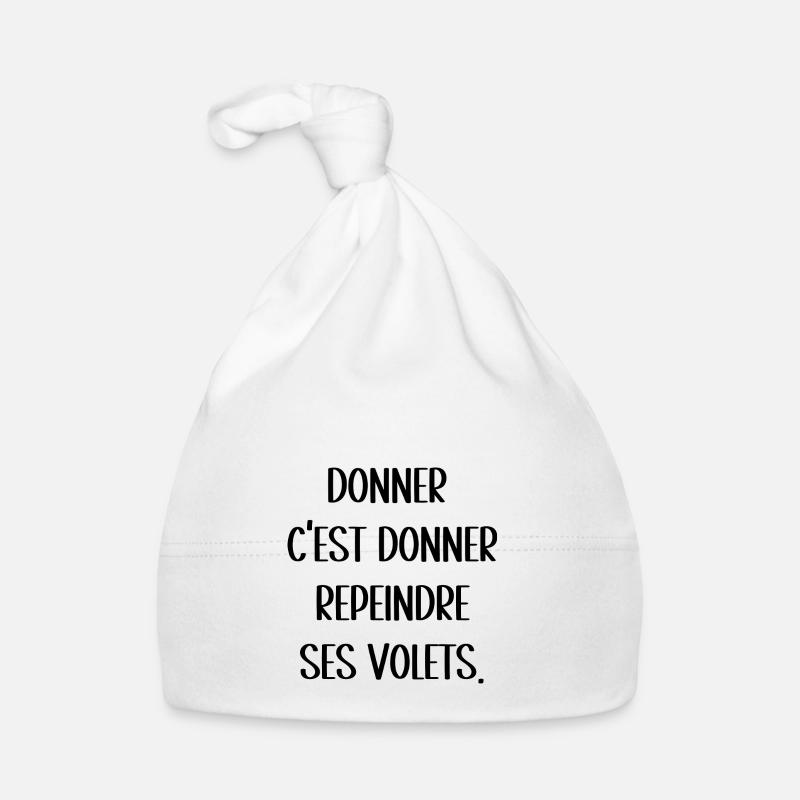 donner c'est donner Bonnet bio Bébé
