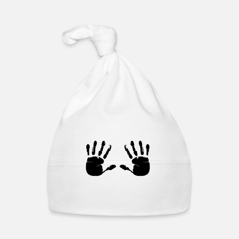 Empreinte de mains Bonnet bio Bébé