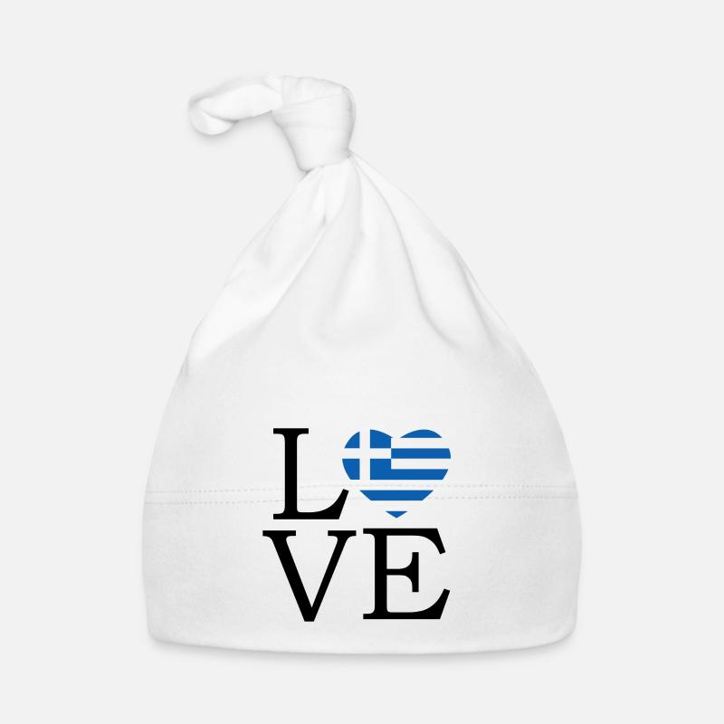 We Love Greece Baby Bio-Mütze
