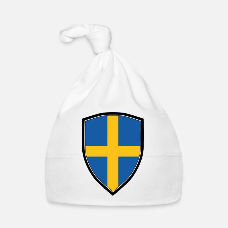 SWEDEN FLAG SHIELD Bonnet bio Bébé