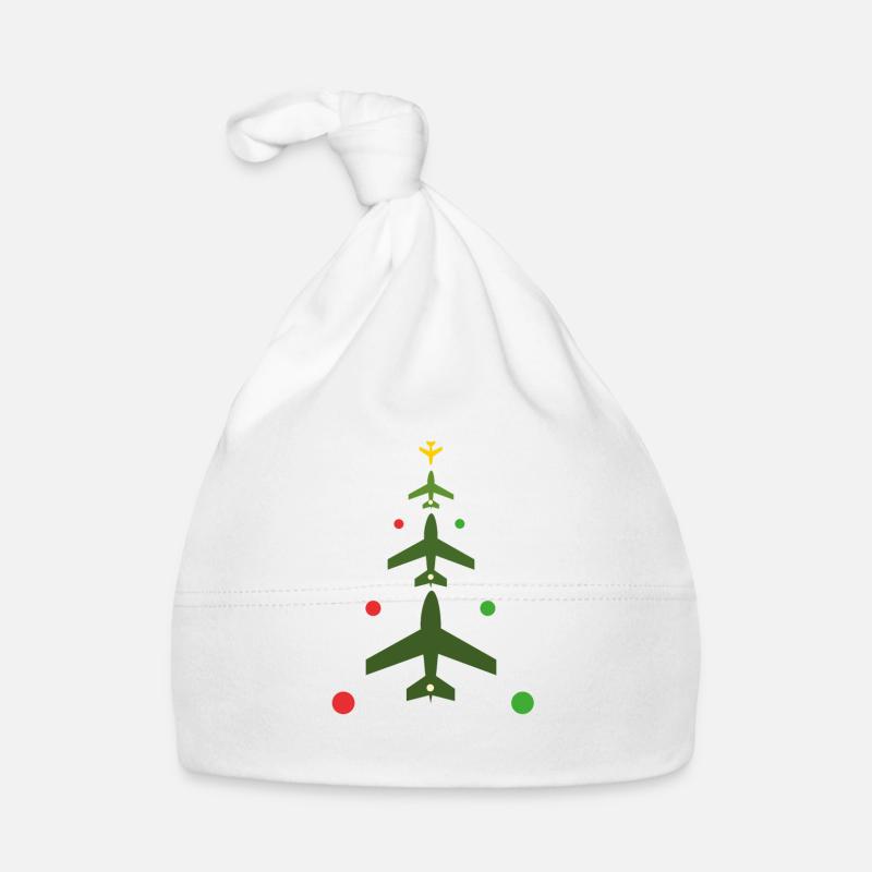 Weihnachtsbaum, Flugzeuge und Positionslichter Baby Bio-Mütze