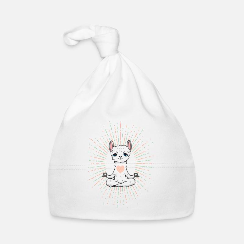 Yoga Lama in Love - Bonnet bio Bébé - blanc