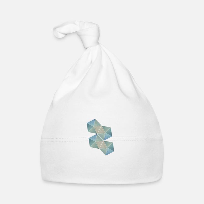 Géométrique - Bonnet bio Bébé - blanc