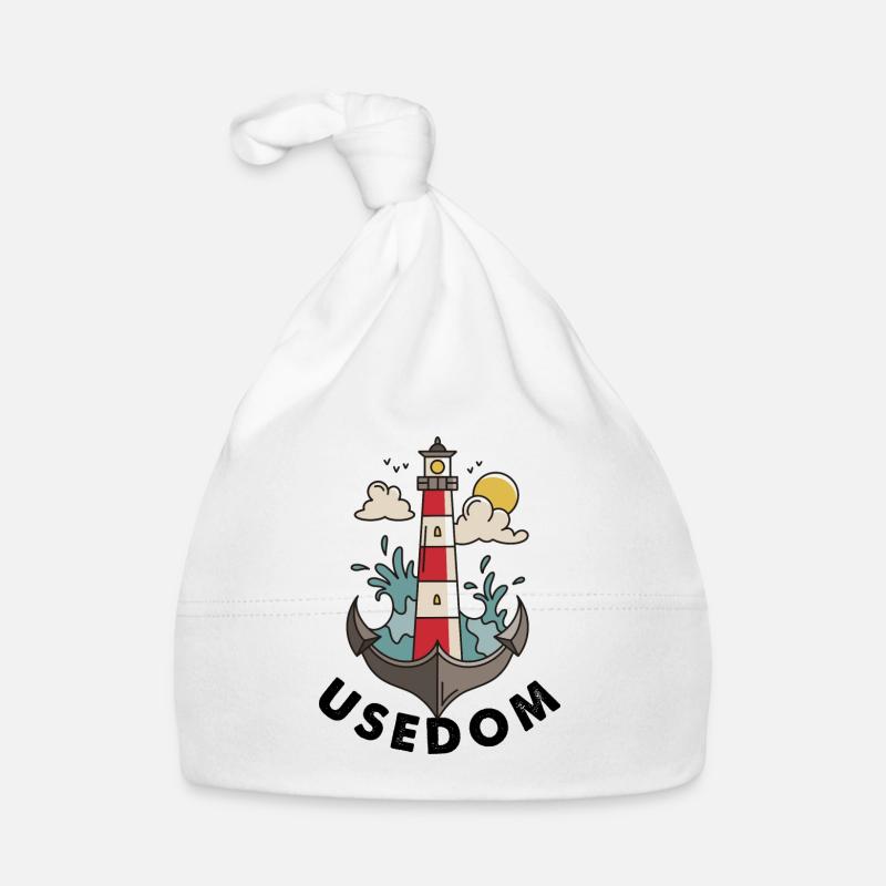 Usedom Ostsee - Leuchtturm Anker Baby Bio-Mütze