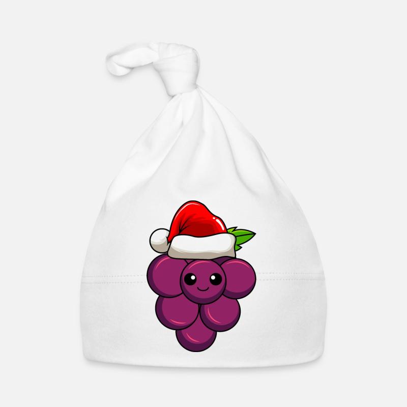 Weintrauben Weihnachten Comic Xmas Baby Bio-Mütze