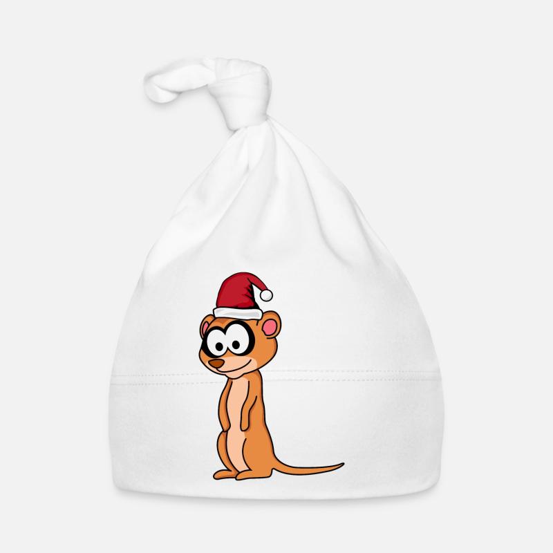 Erdmännchen Comic Weihnachten Baby Bio-Mütze