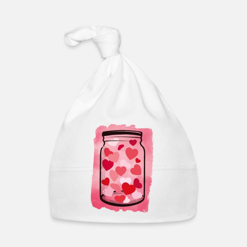 Hearts in a jar Organic Baby Cap