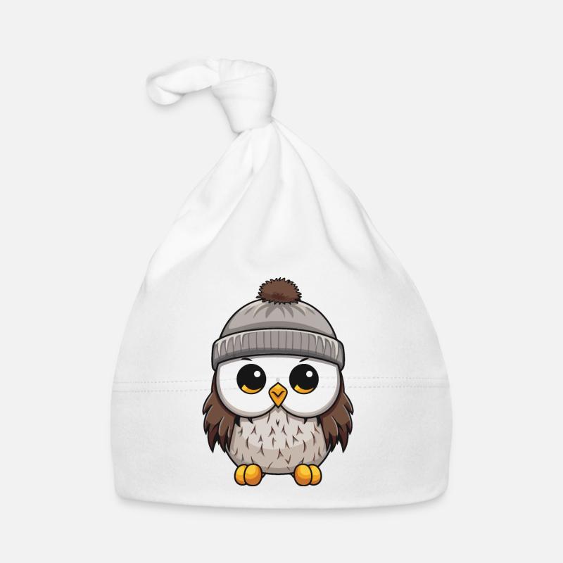 Owl Comic Winter Cozy Organic Baby Cap