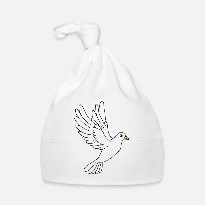 friedenstaube - Baby Bio-Mütze - Weiß