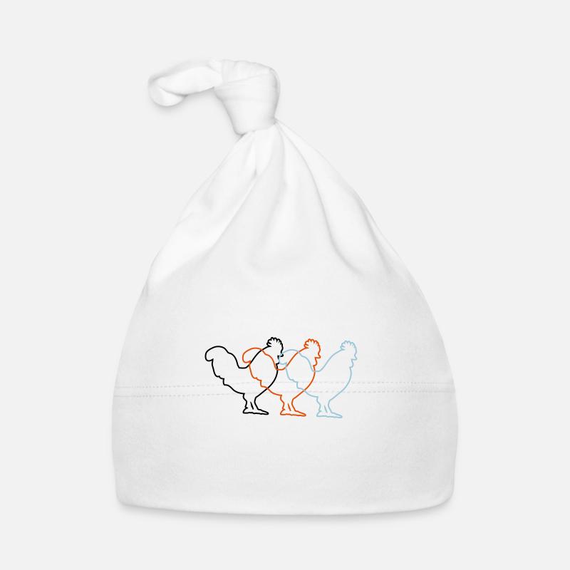 chicken designs - Baby Bio-Mütze - Weiß
