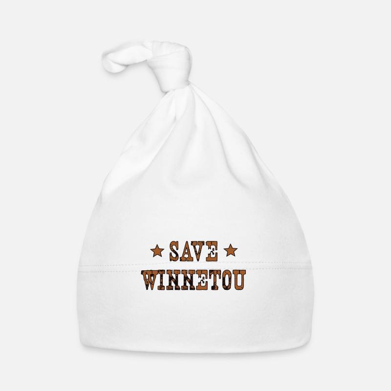 Save Winnetou Indianer Wilder Westen Geschenk Baby Bio-Mütze