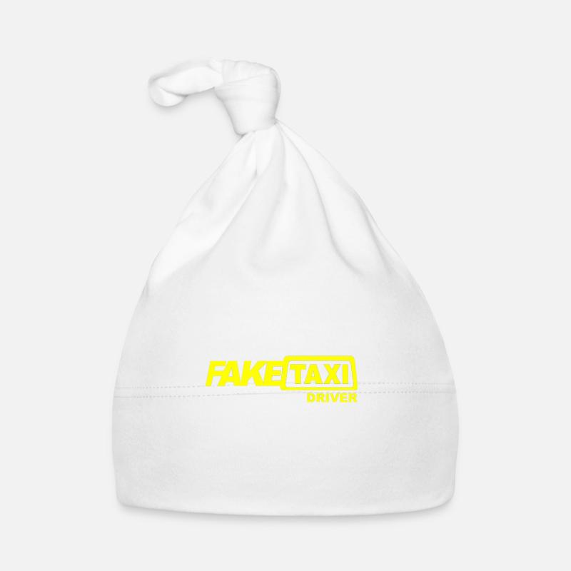 Faux Taxi Driver - Bonnet bio Bébé - blanc