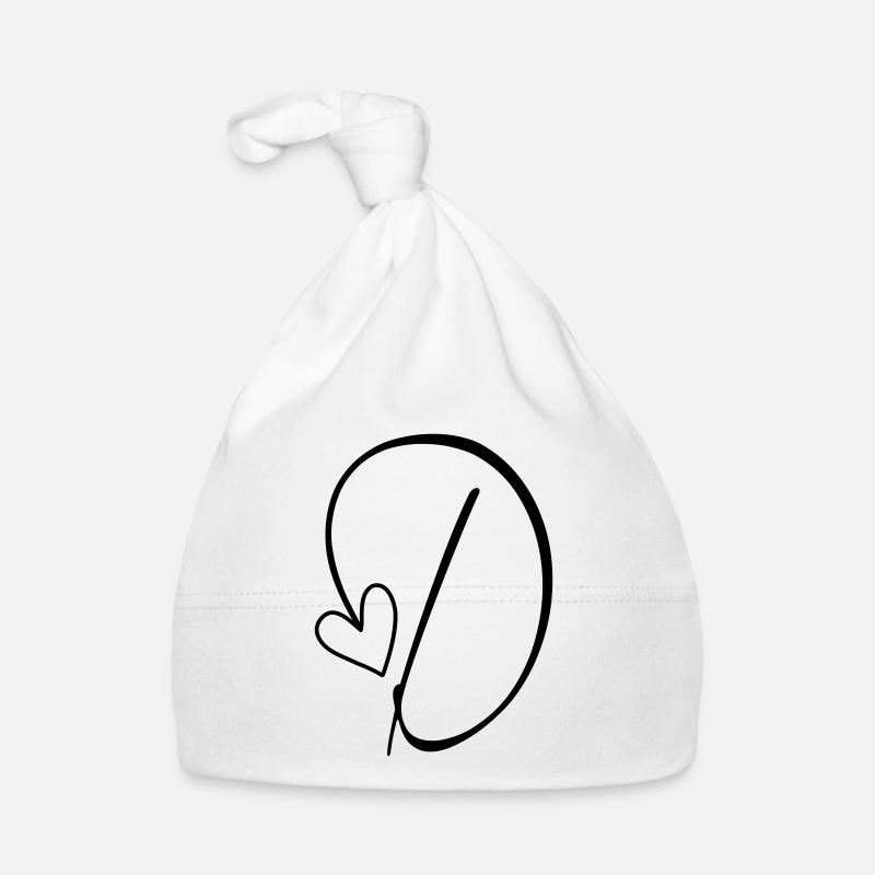 Lettre D Lettre D Calligraphie Bonnet bio Bébé