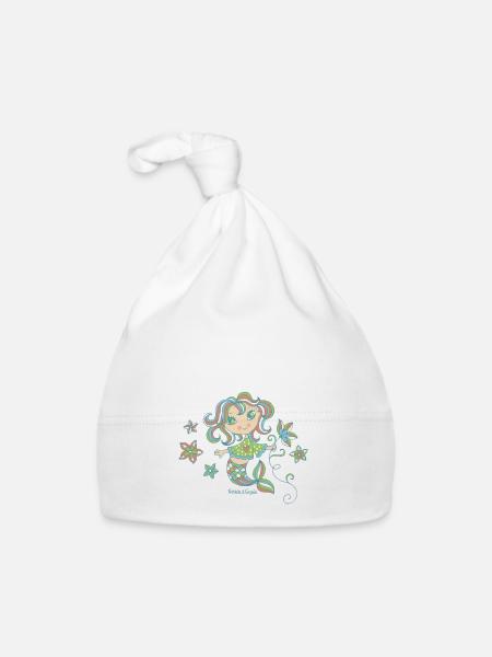 Kleine Nixe - Baby Bio-Mütze - Weiß - Vorne
